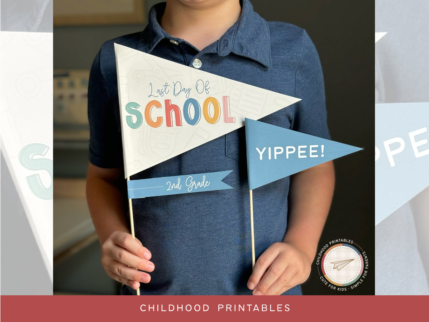 Back To School '24-'25 Year Pennant Printable Set, Digital Download