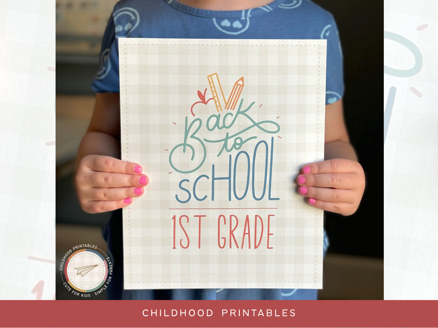 Printable Back To School Grade Level Poster, Digital Download