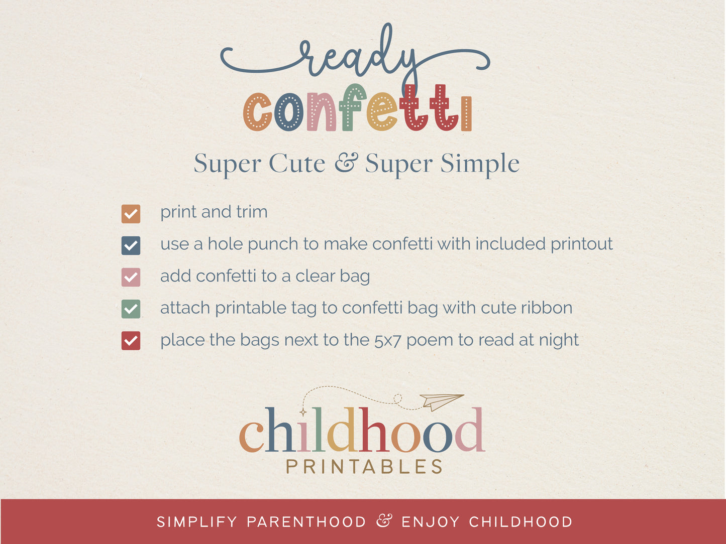 Printable Ready Confetti For Back To School, Digital Download