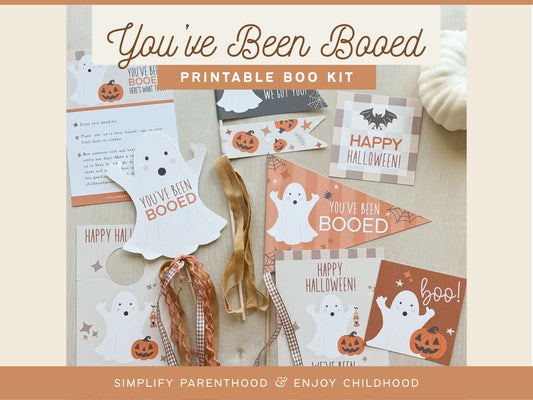 You've Been Booed Printable Kit In Neutral, Digital Download