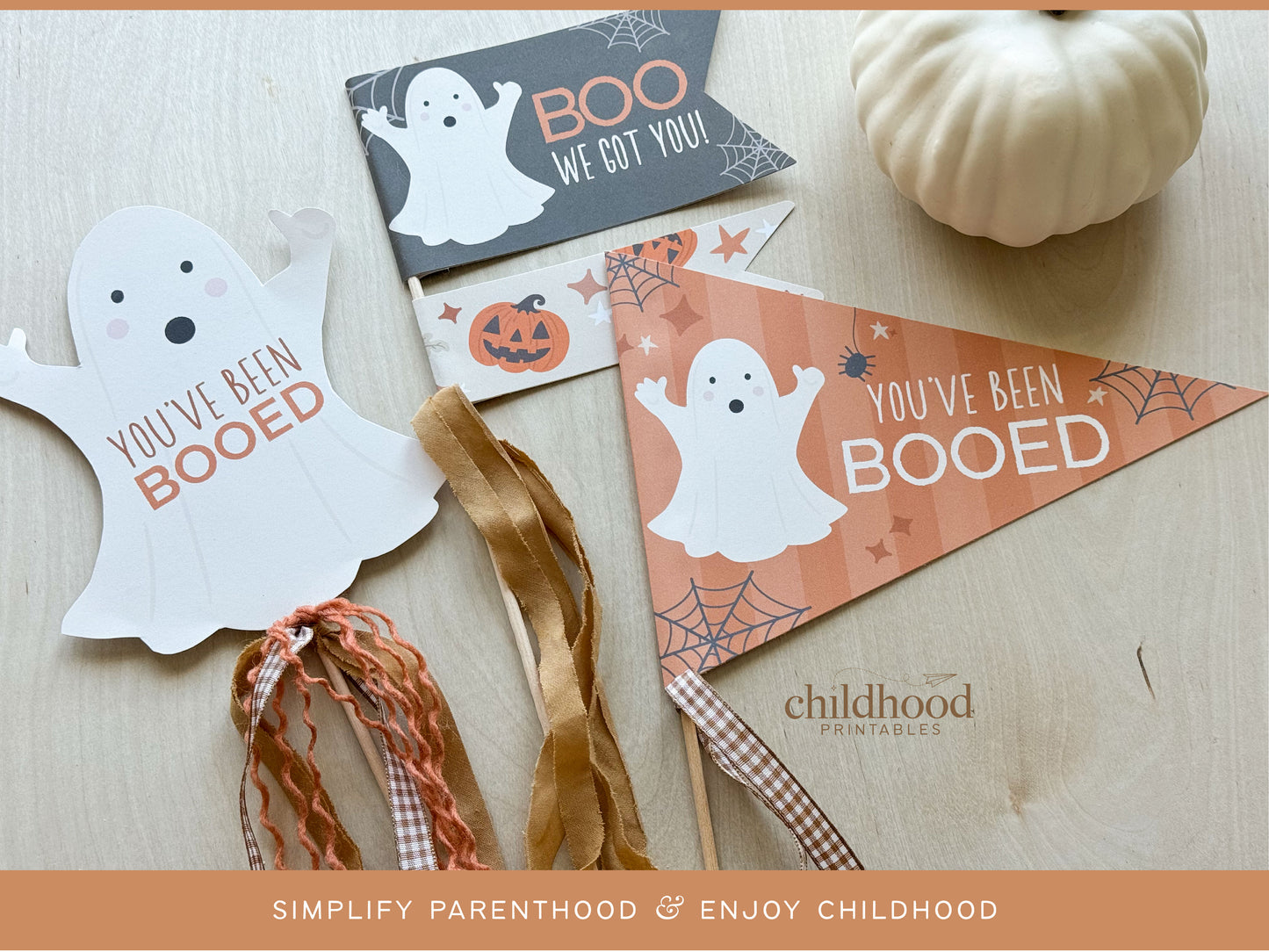 You've Been Booed Printable Kit In Neutral, Digital Download