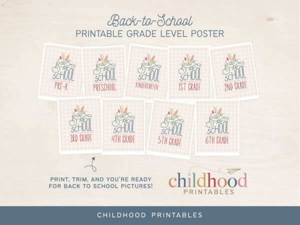 PrintableBackToSchoolGradeLevelPoster-11 PrintableBackToSchoolGradeLevelPoster-11