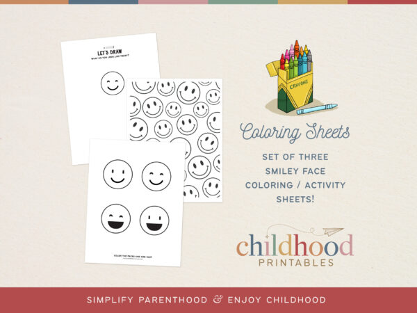 SmileyFaceColoringActivitySheetSetChildhoodPrintables-05 SmileyFaceColoringActivitySheetSetChildhoodPrintables-05