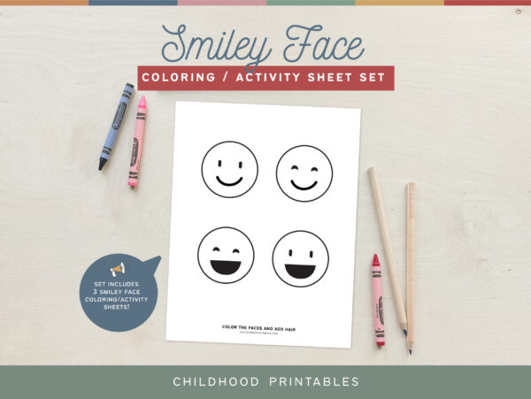 SmileyFaceColoringActivitySheetSetChildhoodPrintables-07 SmileyFaceColoringActivitySheetSetChildhoodPrintables-07