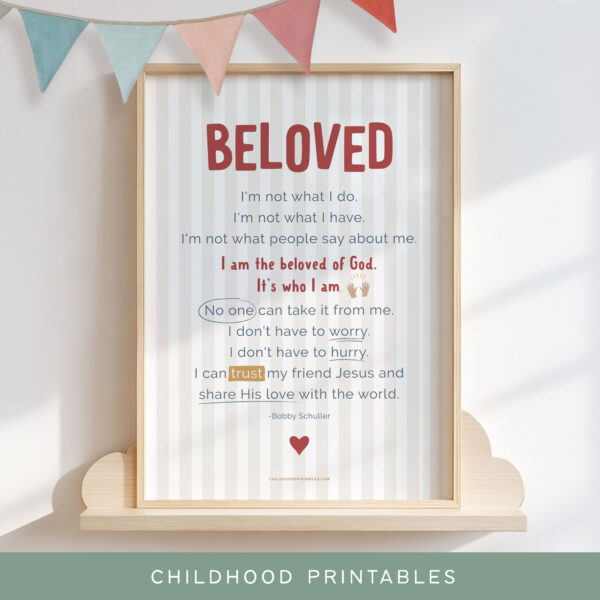 Beloved Creed Art Poster, Instant Download