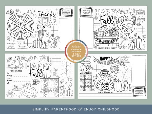Fall Activity Placemats-05 Fall Activity Placemats-05