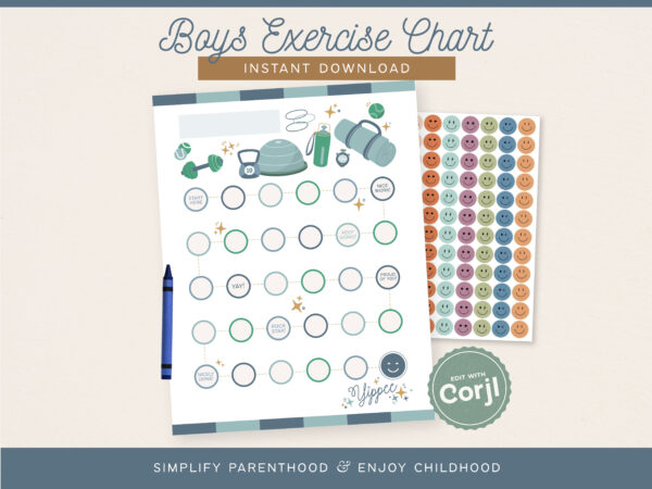 48 Boys Exercise Reward Chart Thumbnail-01