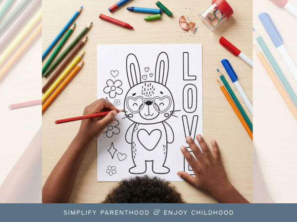 Valentine Animal Coloring Sheet Set-03 Valentine Animal Coloring Sheet Set-03