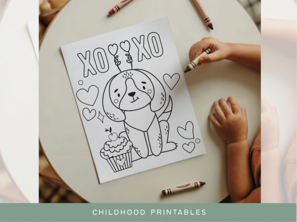 Valentine Animal Coloring Sheet Set-04 Valentine Animal Coloring Sheet Set-04