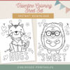 Valentine Animal Coloring Sheet Set-06