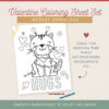 Valentine Animal Coloring Sheet Set-09