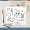 Valentine Animal Coloring Sheet Set-10