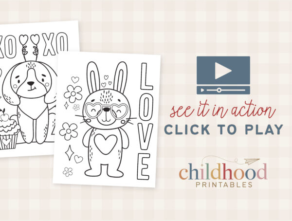 Valentine Animal Coloring Sheet Set-11 Valentine Animal Coloring Sheet Set-11